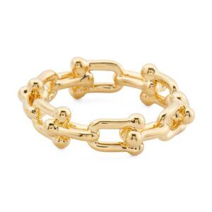 MILOR GOLD Made In Italy 14kt Gold Horesbit Ring